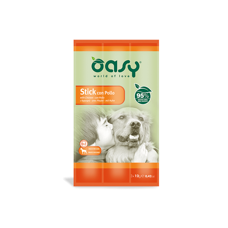 CANE SNACK STICK OASY 3X12GR POLLO