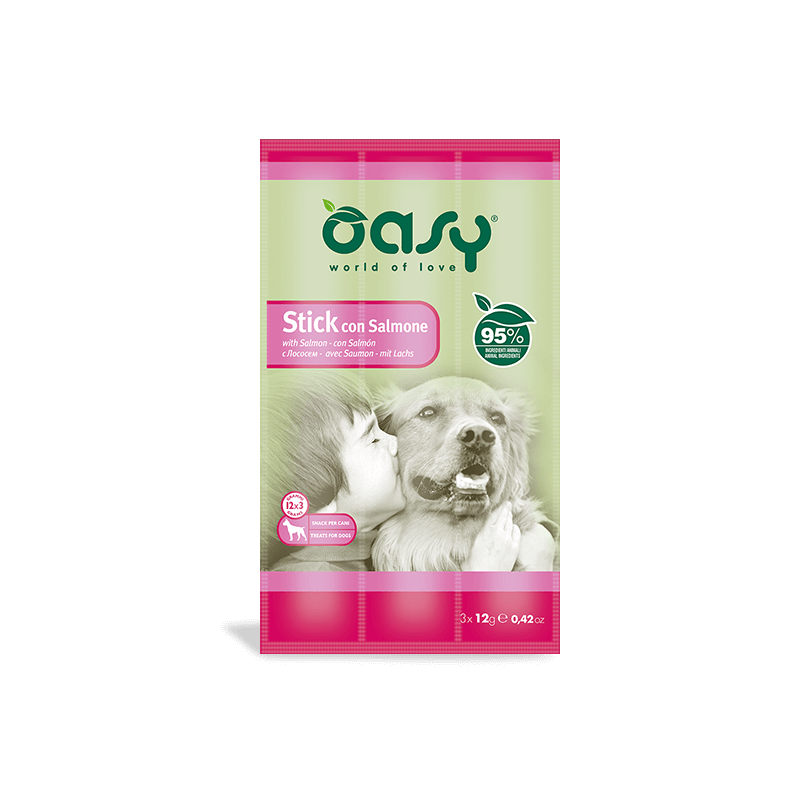 CANE SNACK STICK OASY 3X12GR SALMONE