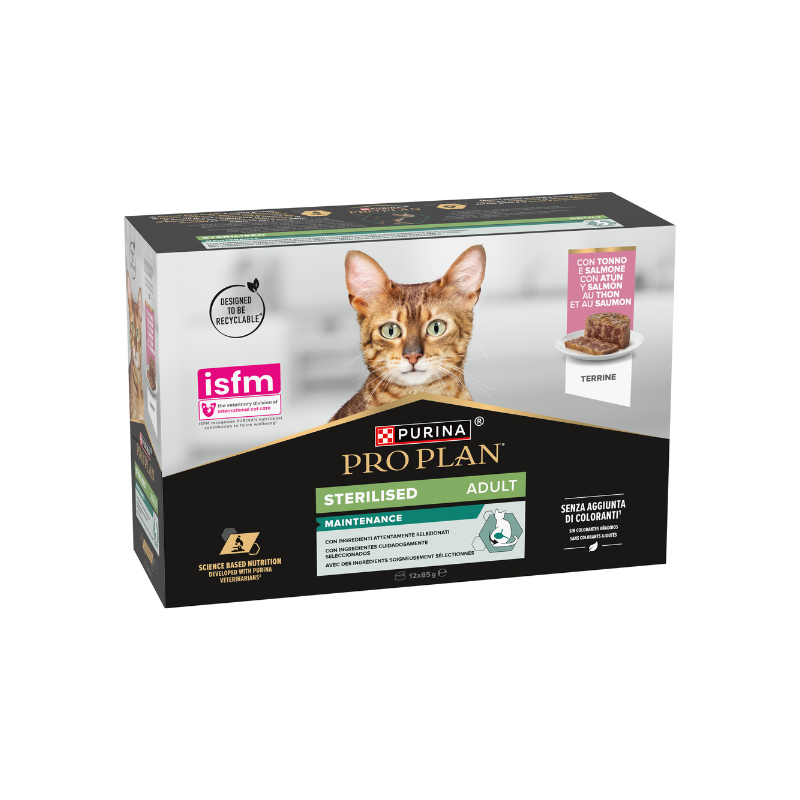 GATTO PROPLAN MULTIP STERIL SALMONE TONNO 10X85GR