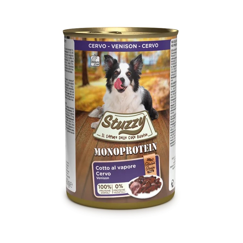 DOG STUZZY MONOPROTEICO 400GR CERVO LATTINA