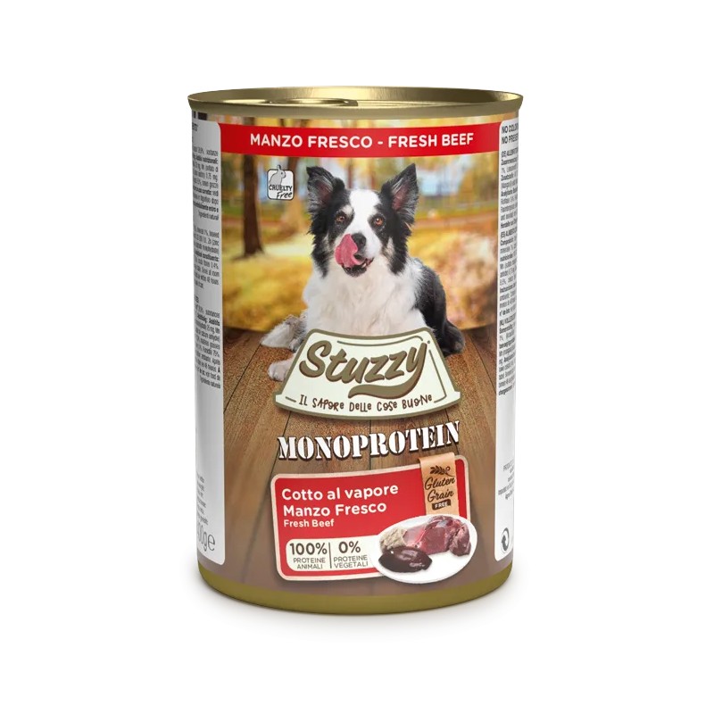 DOG STUZZY MONOPROTEICO 400GR MANZO LATTINA