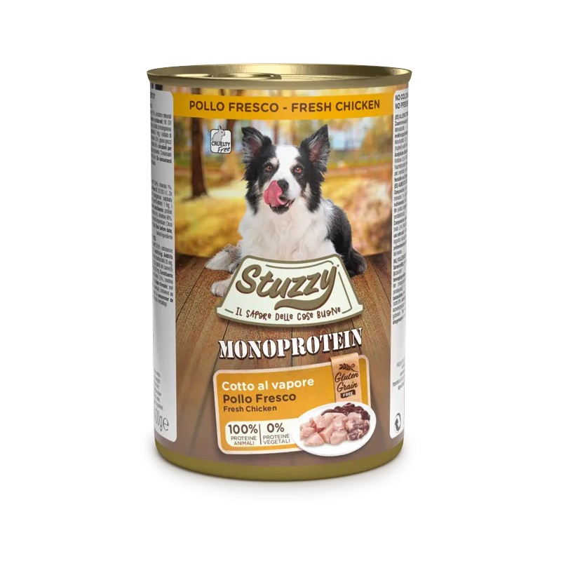 DOG STUZZY MONOPROTEICO 400GR POLLO LATTINA