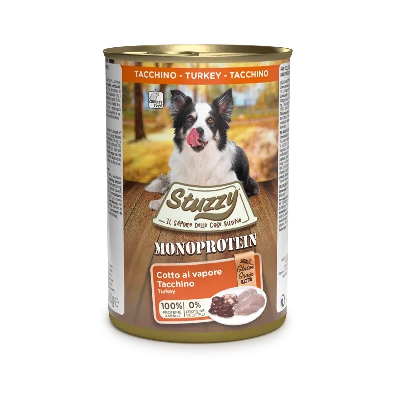 DOG STUZZY MONOPROTEICO 400GR TACCHINO LATTINA