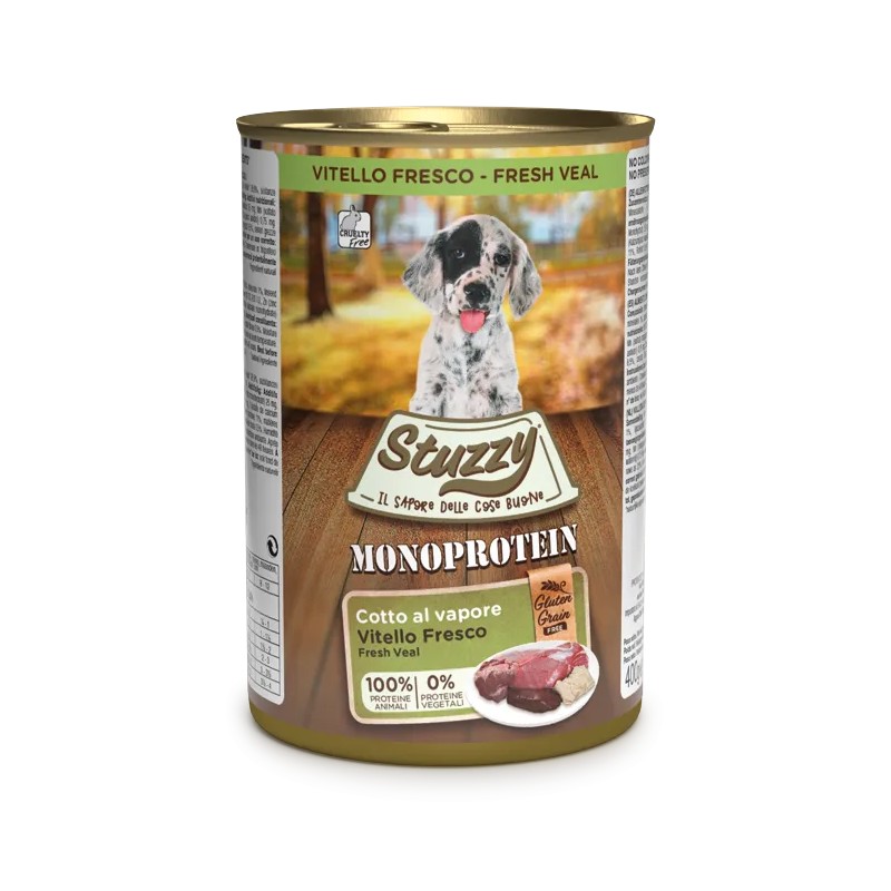 DOG STUZZY MONOPROTEICO PUPPY 400GR VITELLO LATTINA