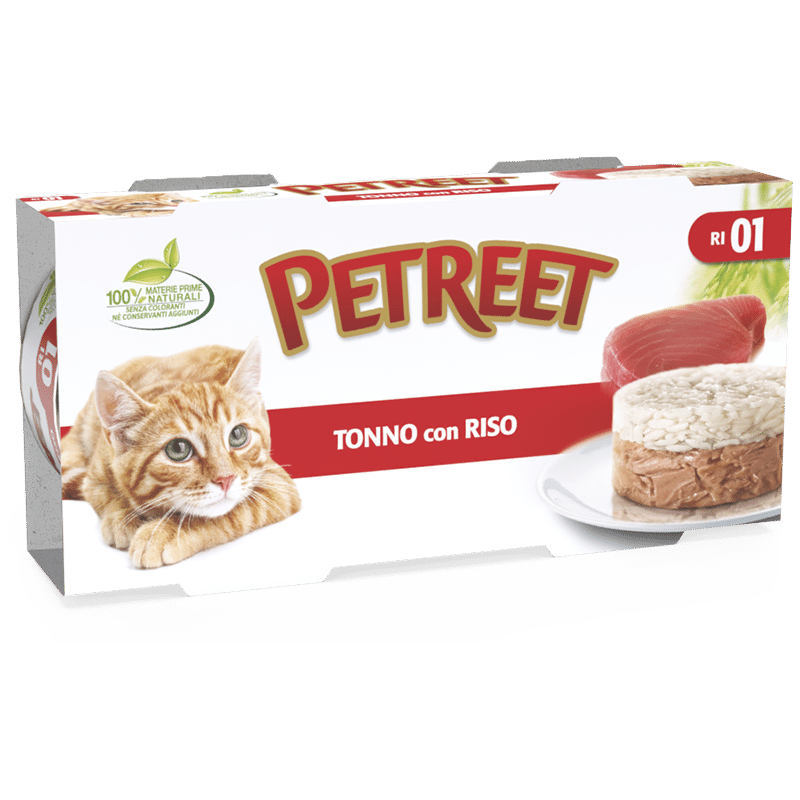 GATTO PETREET 2X170GR TONNO RISO