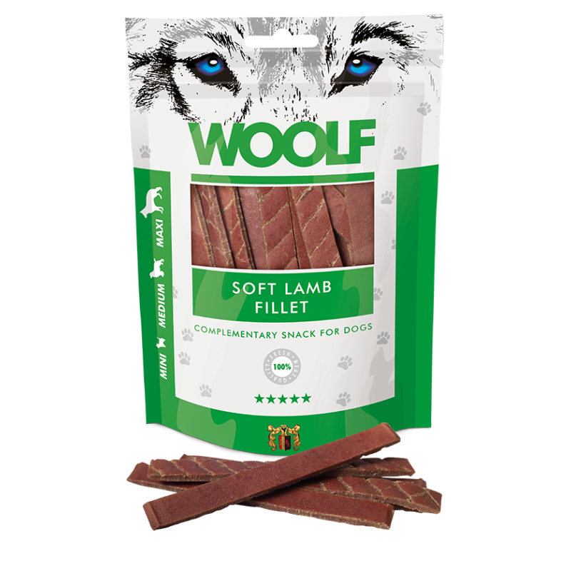 CANE SNACK WOOLF 100GR FILETTO DI AGNELLO