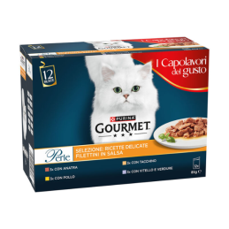 GATTO GOURMET PERLE 12X85G RICETTE DELICATE