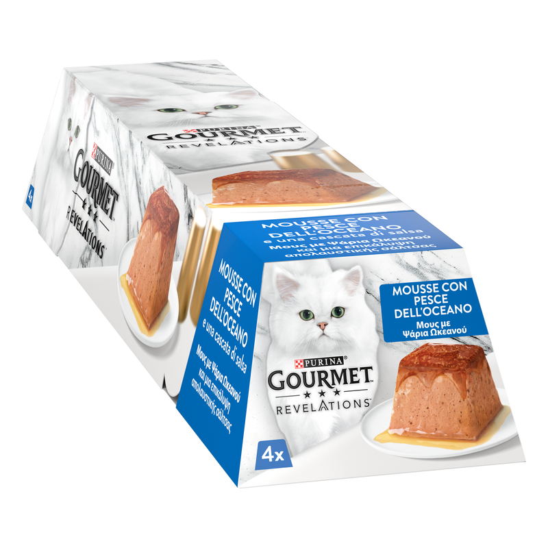 GATTO GOURMET REVELATIONS MOUSSE PESCE OCEANO 4X57G