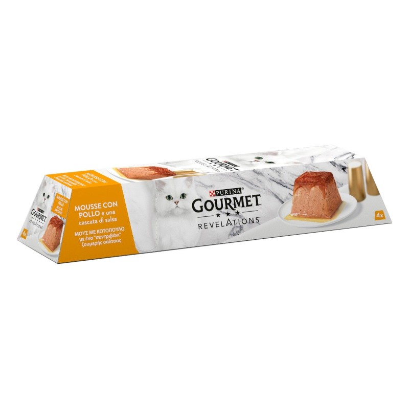 GATTO GOURMET REVELATIONS MOUSSE POLLO 4X57G