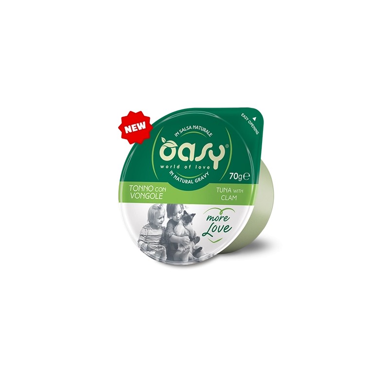 GATTO OASY MORE LOVE 70GR CUP TONNO VONGOLE