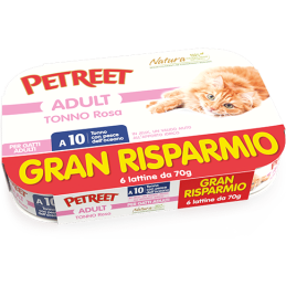 GATTO PETREET GRAN RISPARMIO 6X70GR TONNO PESCE OCEANO