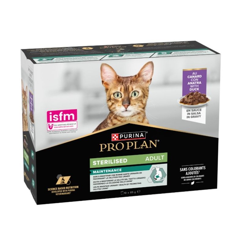 GATTO PROPLAN MULTIPACK STERILISED ANATRA 10X85GR