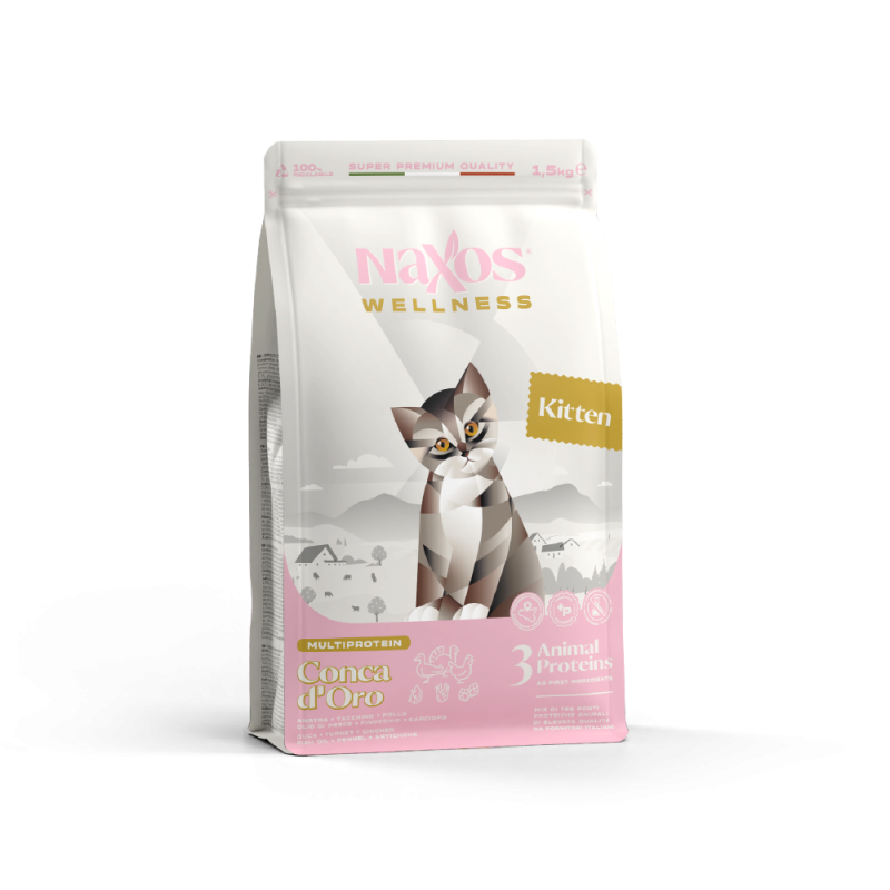 GATTO NAXOS WELLNES KITTEN 1.5KG CONCA D ORO