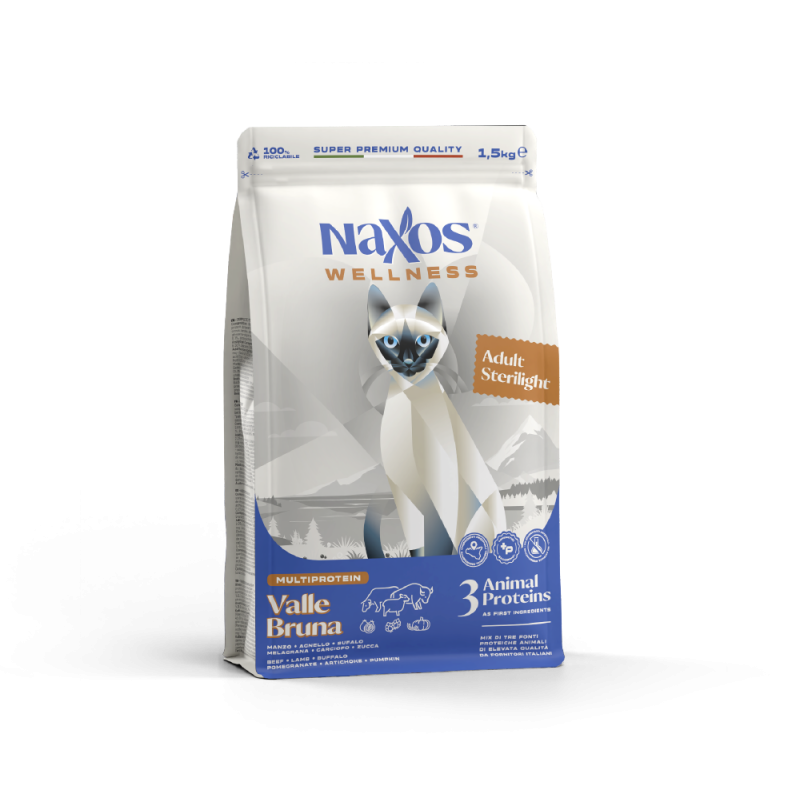 GATTO NAXOS WELLNES STERILIGHT 1.5KG VALLE BRUNA