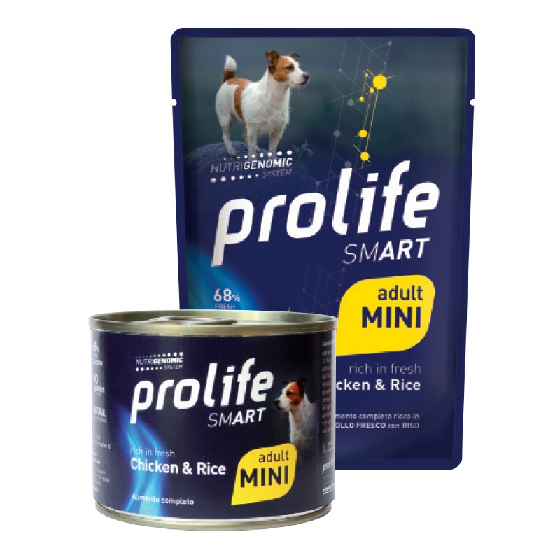 CANE PROLIFE ADULT SMART POLLO E RISO MINI 100G