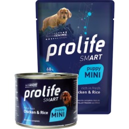 CANE PROLIFE PUPPY SMART POLLO E RISO MINI 100G