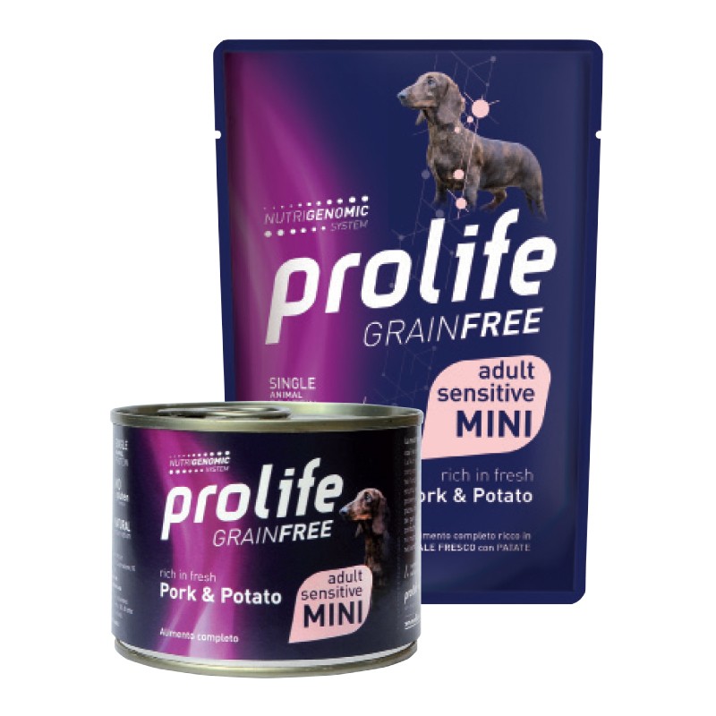 CANE PROLIFE SENSITIVE MAIALE E PATATE MINI 100G