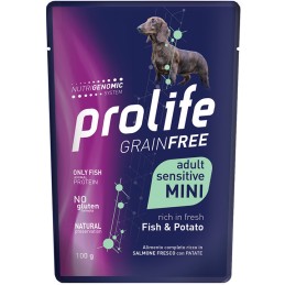 CANE PROLIFE SENSITIVE SALMONE E PATATE MINI 100G