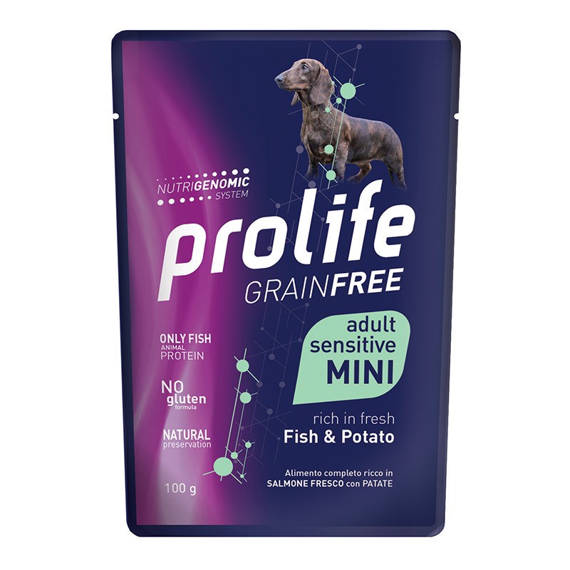 CANE PROLIFE SENSITIVE SALMONE E PATATE MINI 100G