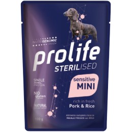 CANE PROLIFE STERILISED MAIALE E RISO MINI 100G