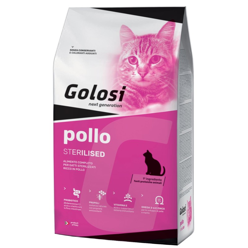 GATTO GOLOSI STERILISED POLLO 1,5 KG