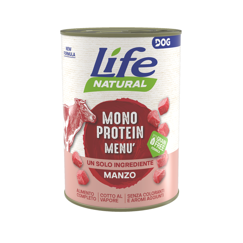 CANE LIFEDOG 400GR MONO MANZO