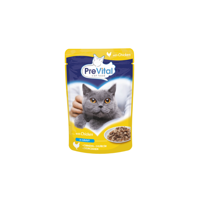 GATTO PREVITAL BOCCONI 100GR BUSTA POLLO SALSA