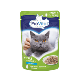 GATTO PREVITAL BOCCONI 100GR BUSTA STERIL CARNI BIANCHE SALSA