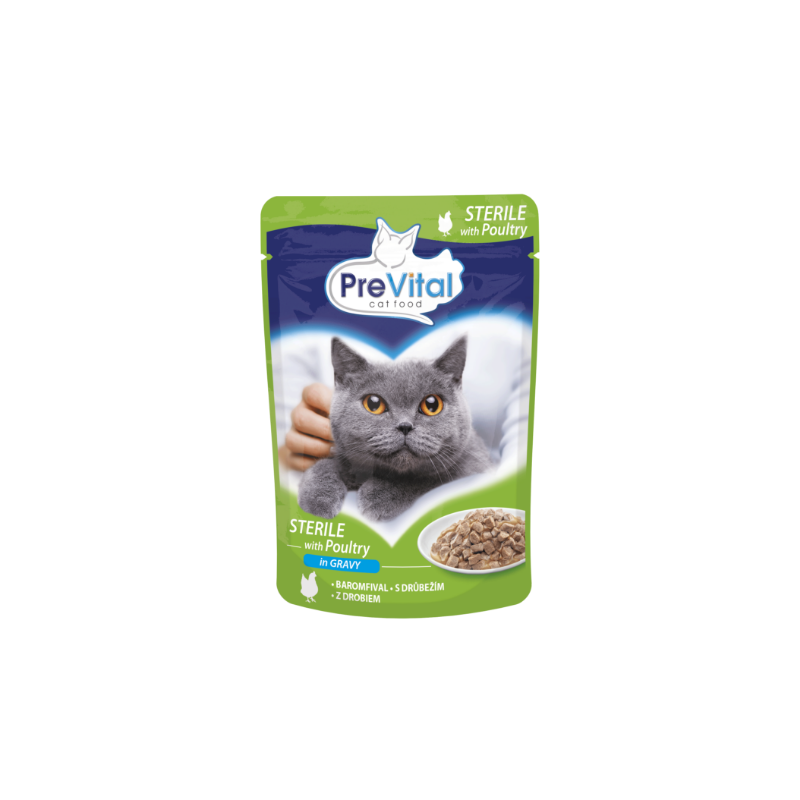 GATTO PREVITAL BOCCONI 100GR BUSTA STERIL CARNI BIANCHE SALSA