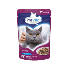 GATTO PREVITAL BOCCONI 100GR BUSTA VITELLO SALSA