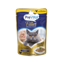 GATTO PREVITAL FILETTI 85GR BUSTA GRAVY POLLO