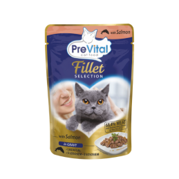 GATTO PREVITAL FILETTI 85GR BUSTA GRAVY SALMONE