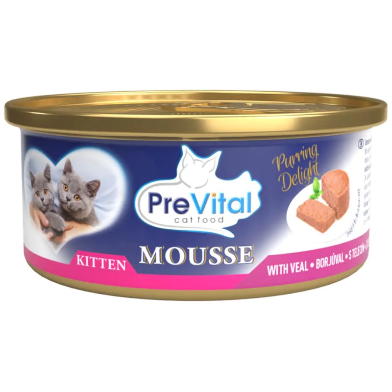 GATTO PREVITAL MOUSSE 85GR KITTEN VITELLO