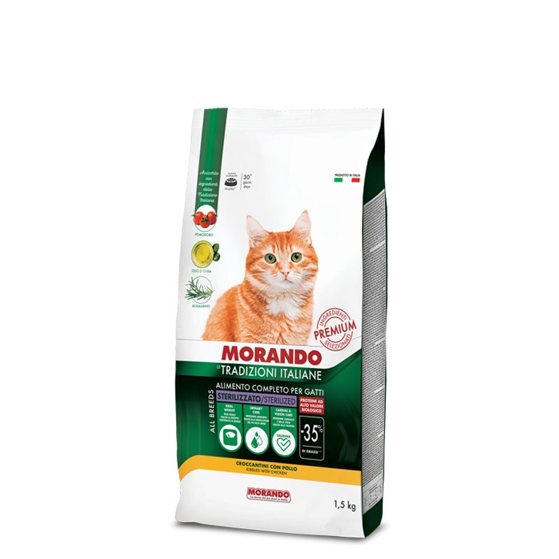 GATTO MORANDO TRADIZIONI ITA 1.5KG STERILIZZATO POLLO