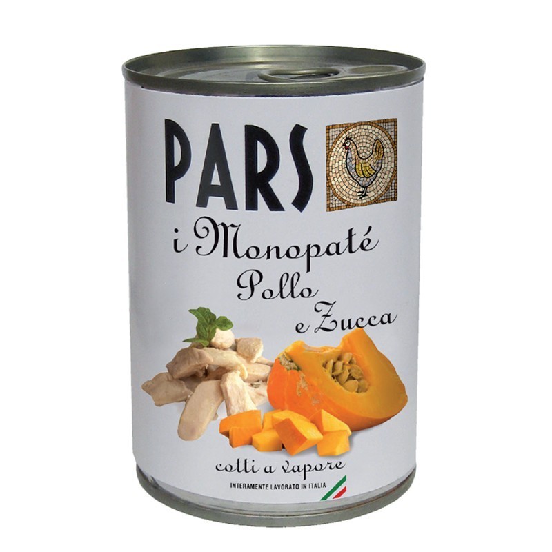 CANE PARS MONO PATE 400GR POLLO ZUCCA