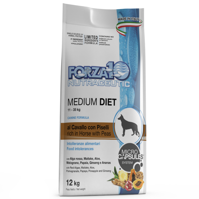 CANE FORZA10 DIET LOWGRAIN 12KG CAVALLO PISELLI