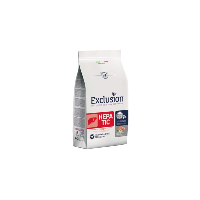 CANE EXCLUSION DIET HEPATIC 12KG MEDIUM MAIALE