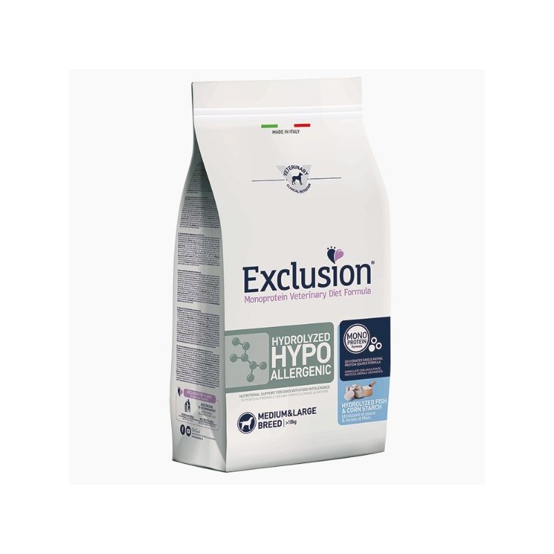 CANE EXCLUSION DIET HYDROLYZED HYPOALLERGENIC 12KG PESCE