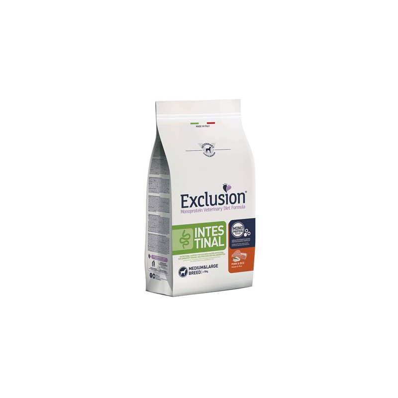 CANE EXCLUSION DIET INTESTINAL 12KG MAIALE RISO