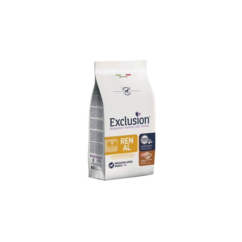 CANE EXCLUSION DIET RENAL 2KG MEDIUM MAIALE