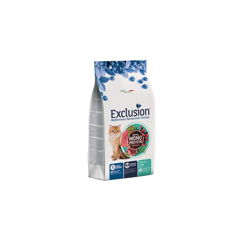 GATTO EXCLUSION MEDITERRANEO STERILIZED 1.5KG TONNO