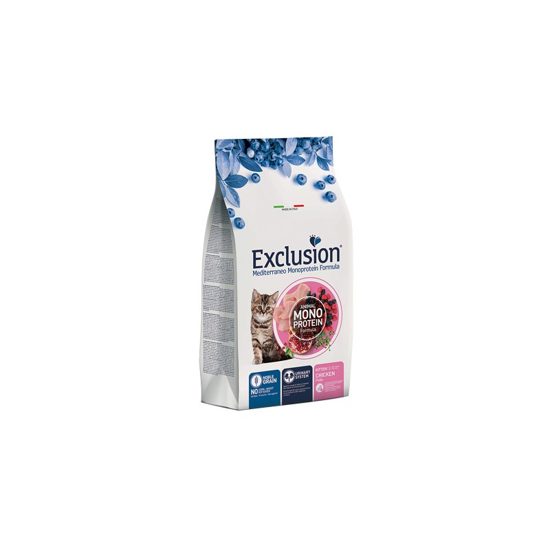 GATTO EXCLUSION MEDITERRANEO KITTEN 1.5KG POLLO