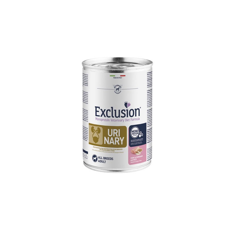 CANE EXCLUSION DIET URINARY 400GR MAIALE