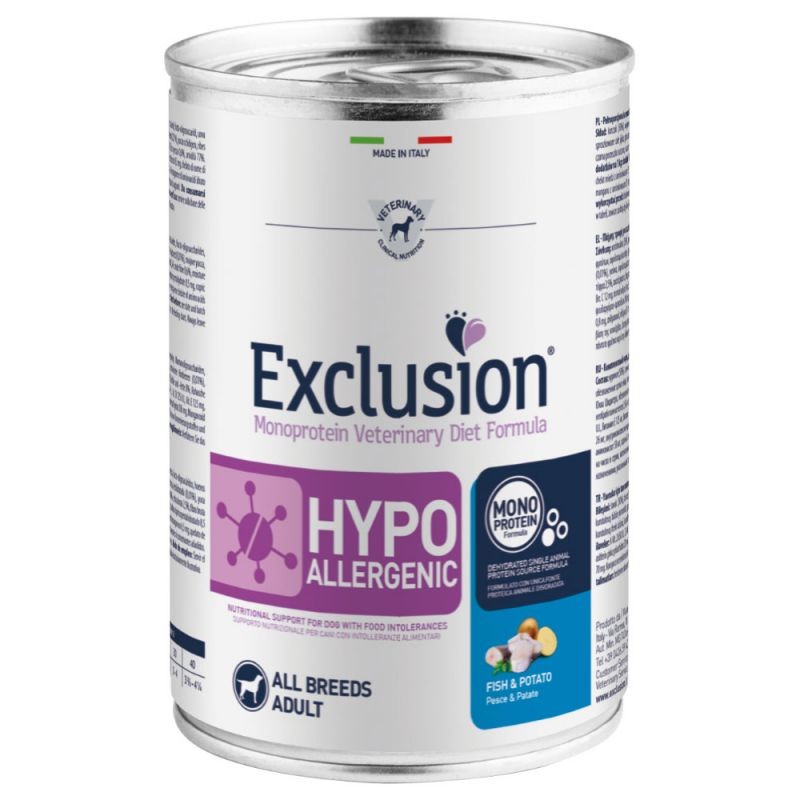 CANE EXCLUSION DIET HYPOALLERGENIC 400GR PESCE PATATE